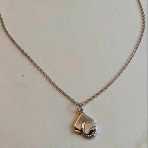 Silver Plated Cap & Tassel Necklace